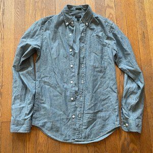 J. Crew Slim Indigo Chambray Shirt XS